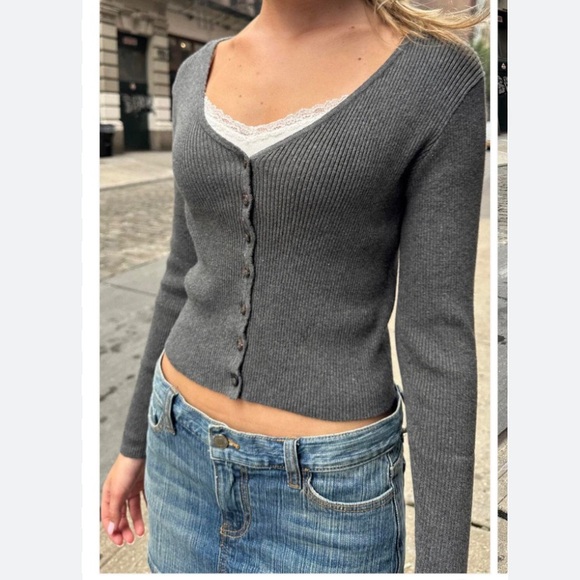 Brandy Melville Tops - brandy button down longsleeve